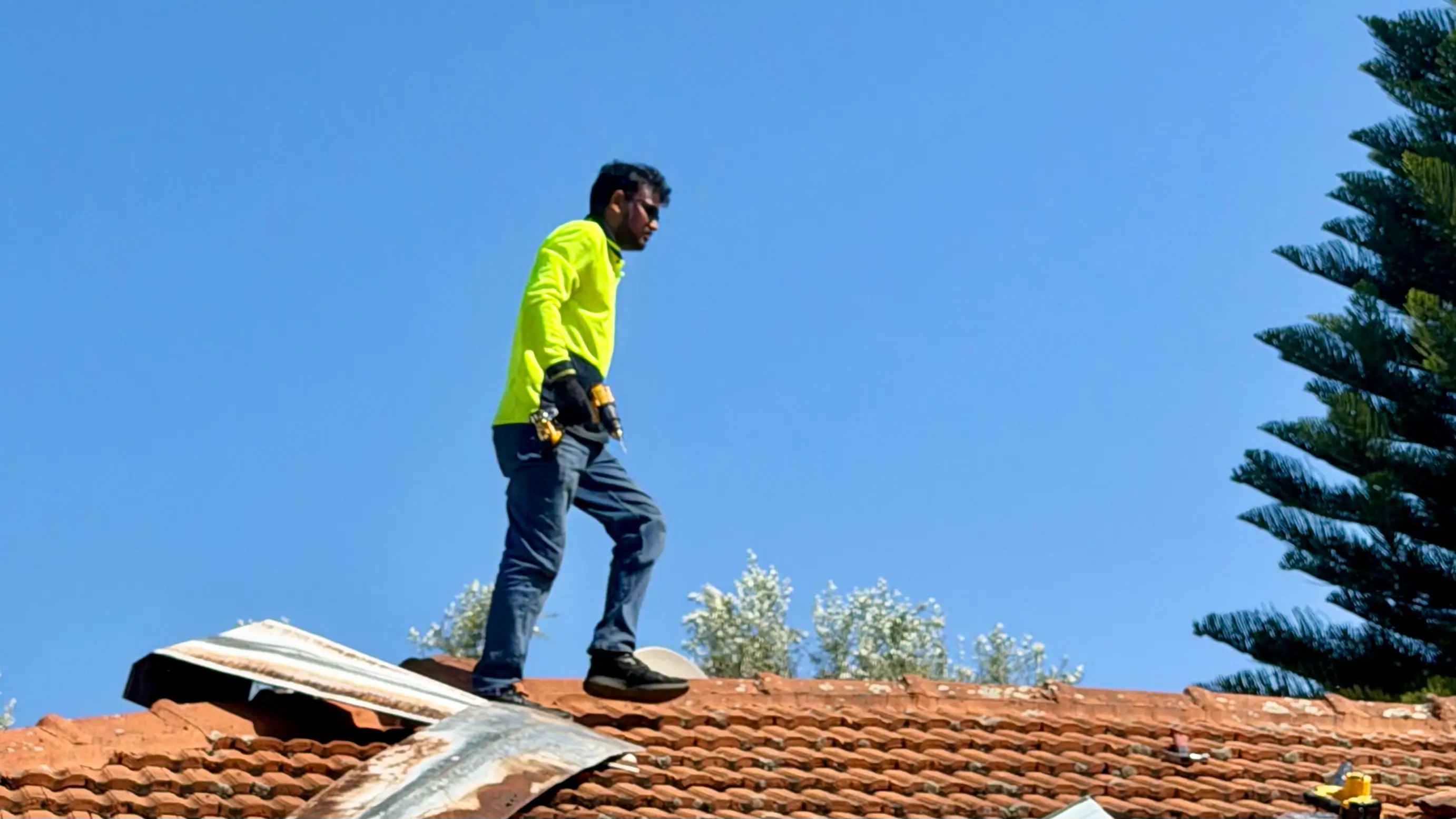 Tile roof repair work completed on a home in Rossmoyne WA 6148