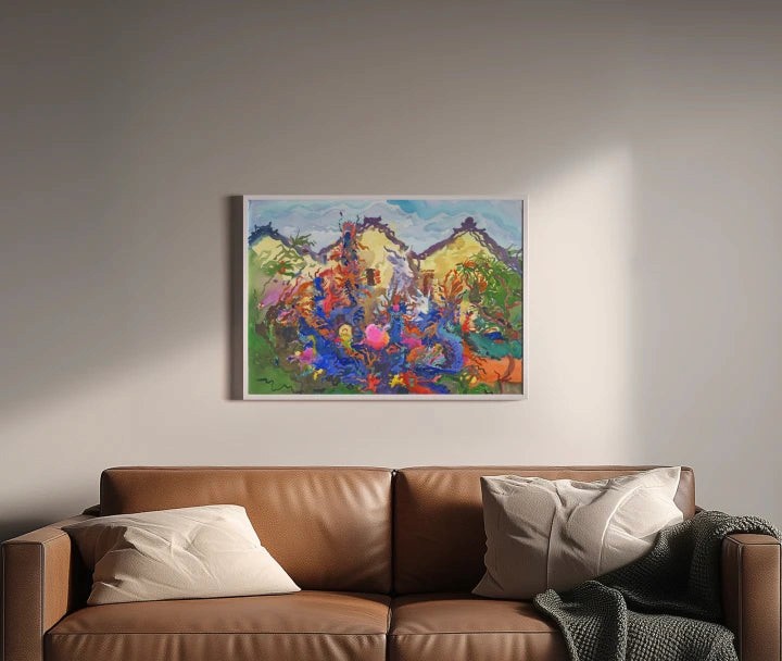 premium art poster and canvas prints, with originals available, from QART , of the artwork " Cantonese Assembly Hall "