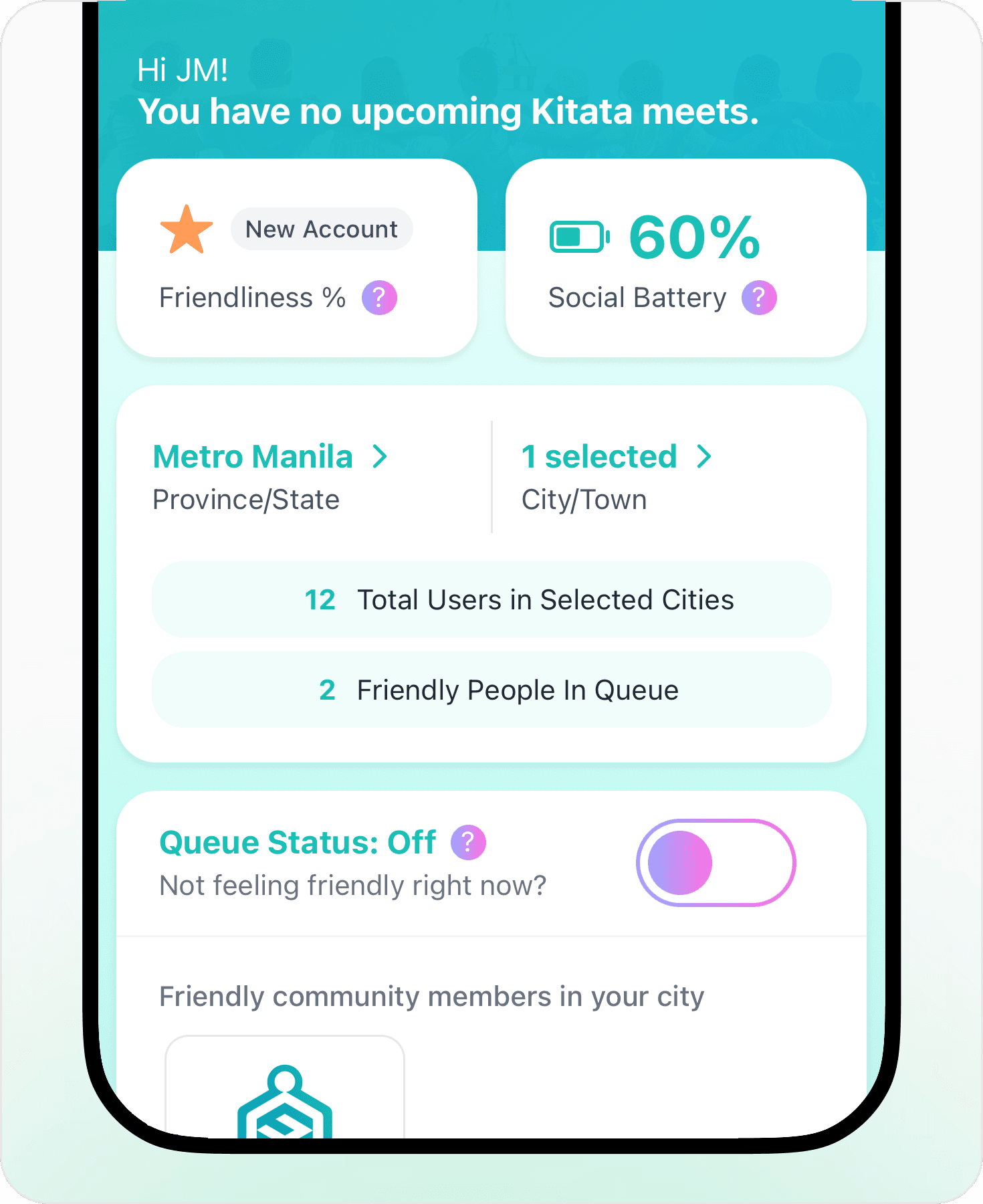 2. Tap once to queue