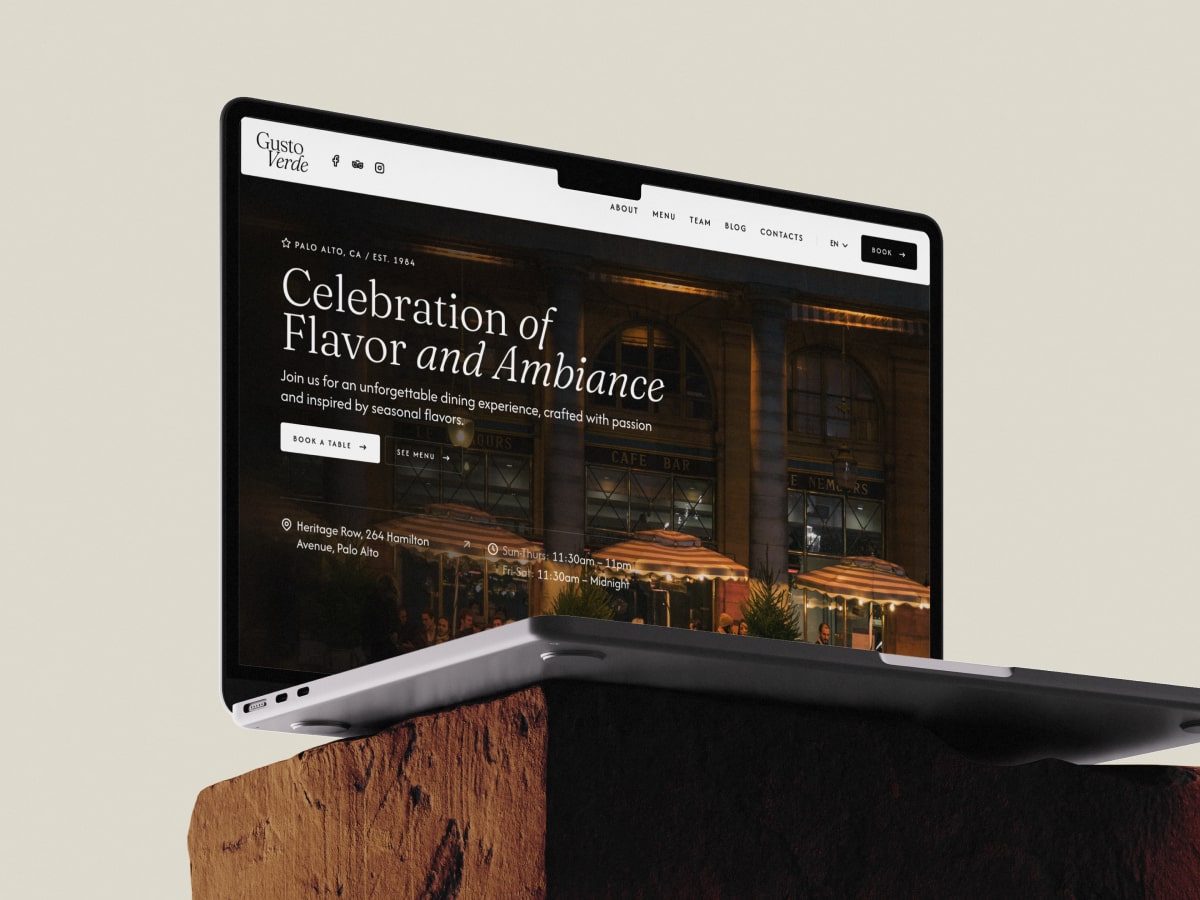 Minimalist Framer Template for Restaurants