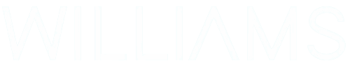 Text logo displaying "WILLIAMS" prominently in bold, modern font, with "engineers" in a smaller size underneath.