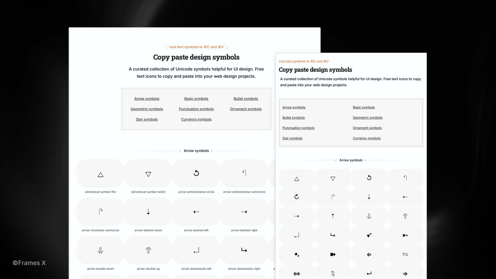 Copy and Paste Symbol Collections