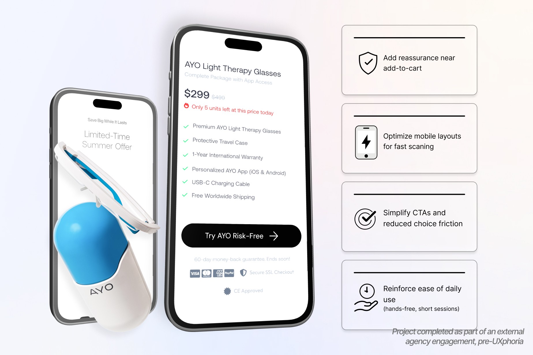 Science-driven homepage redesign improving trust and clarity