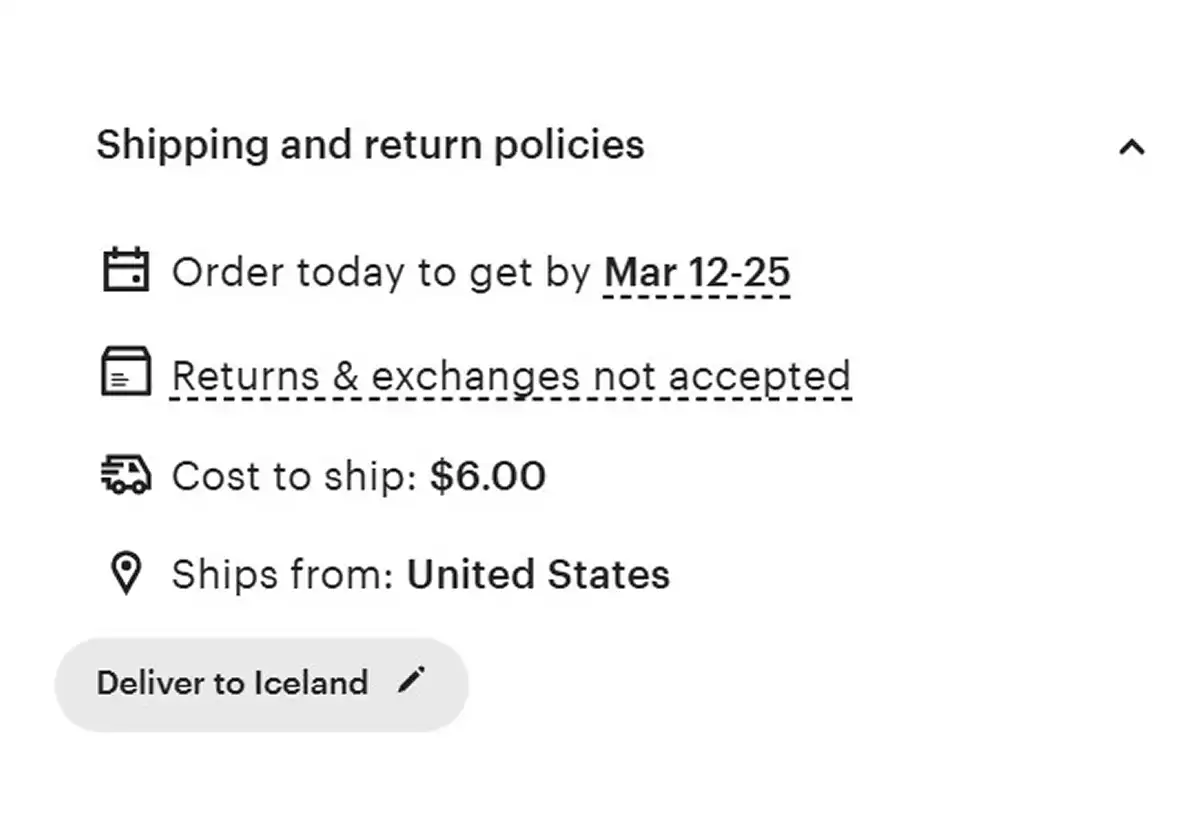 Etsy International Shipping