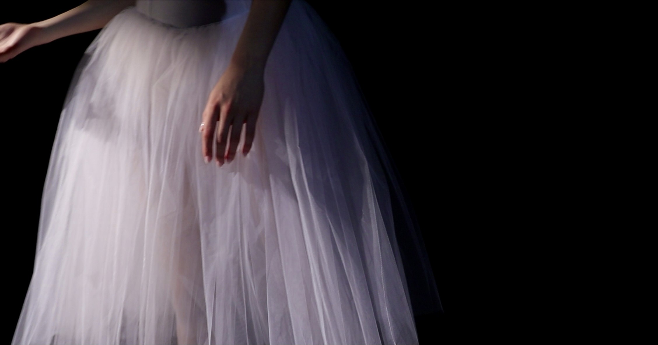 ballerina wearing a white tutu