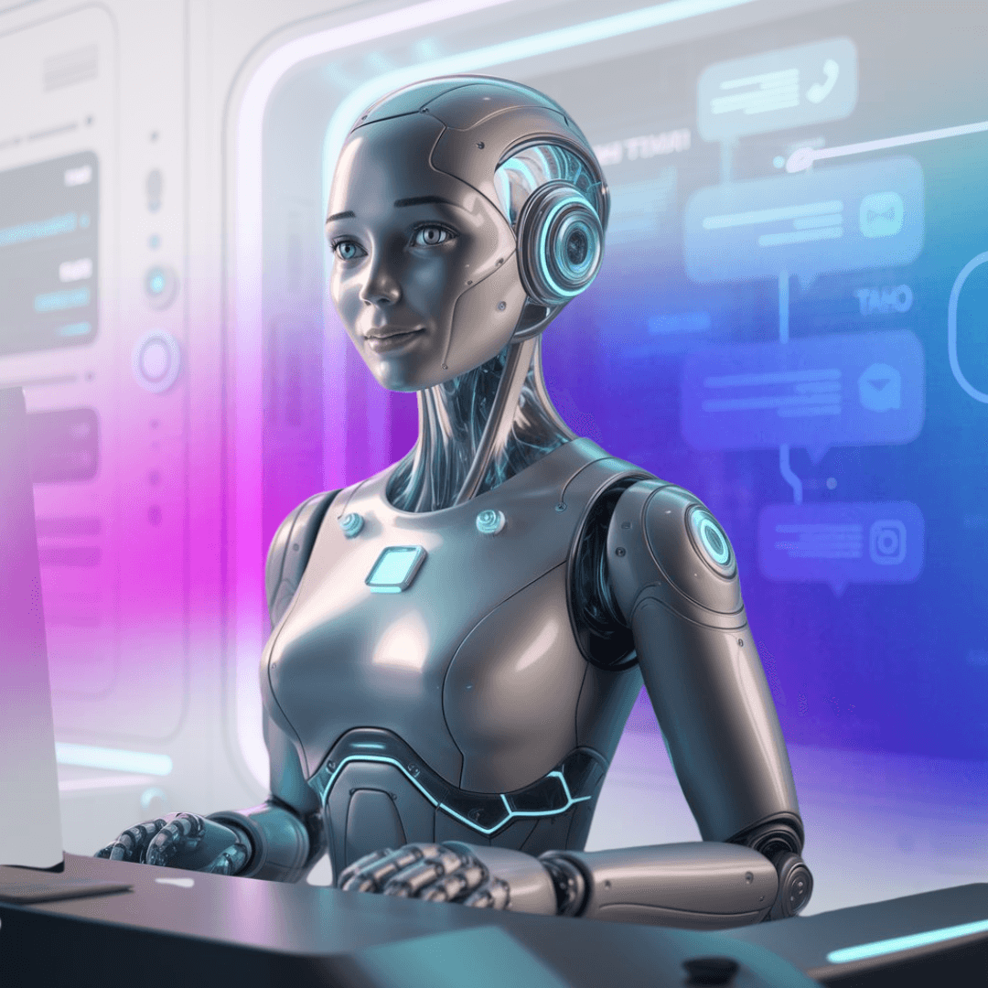 Screenshot of the main dashboard with gradients as background