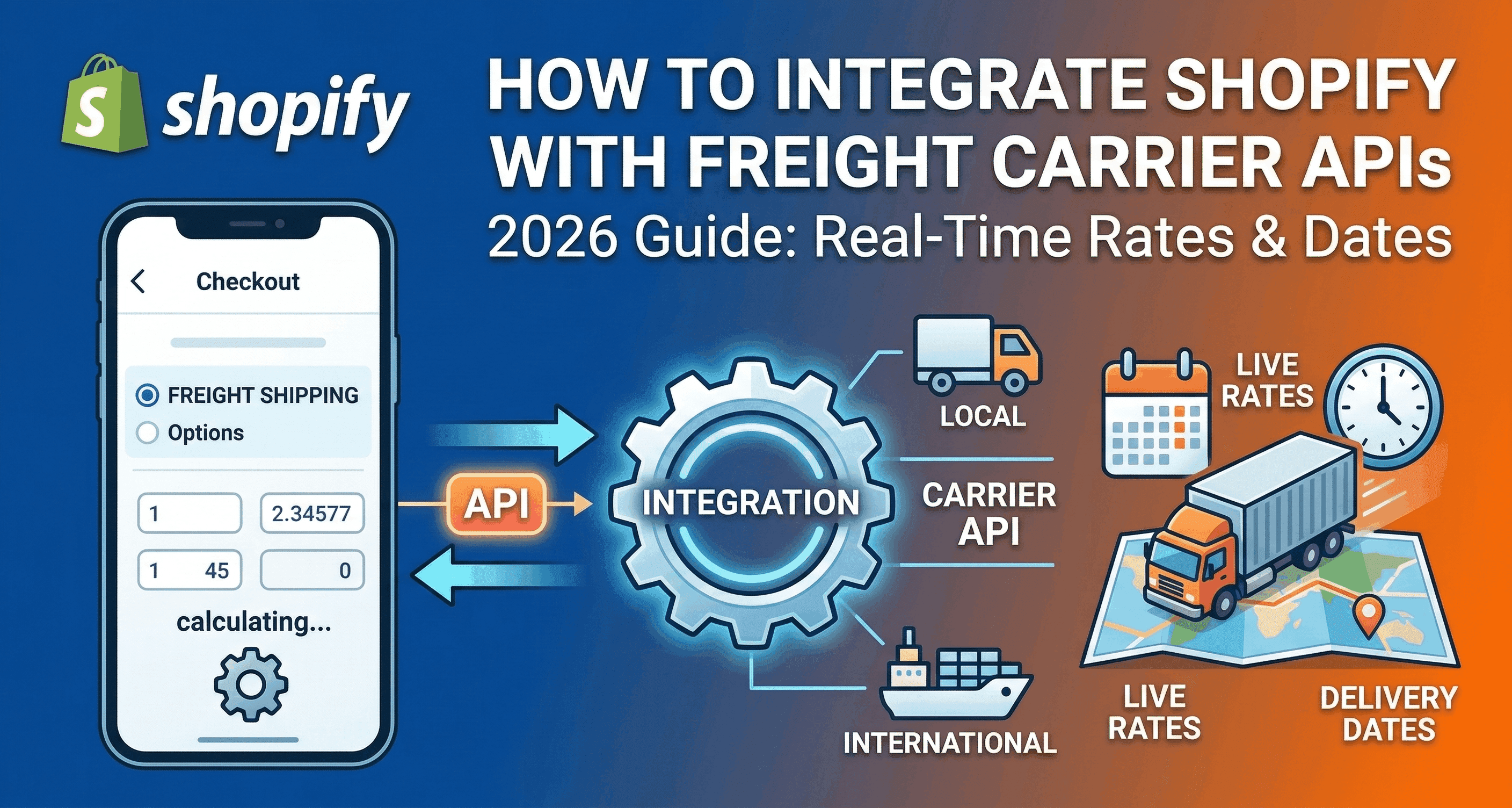 Stop losing money on flat shipping rates for heavy goods. Learn how to integrate Shopify with freight carrier APIs to pull real-time LTL rates and transit times.