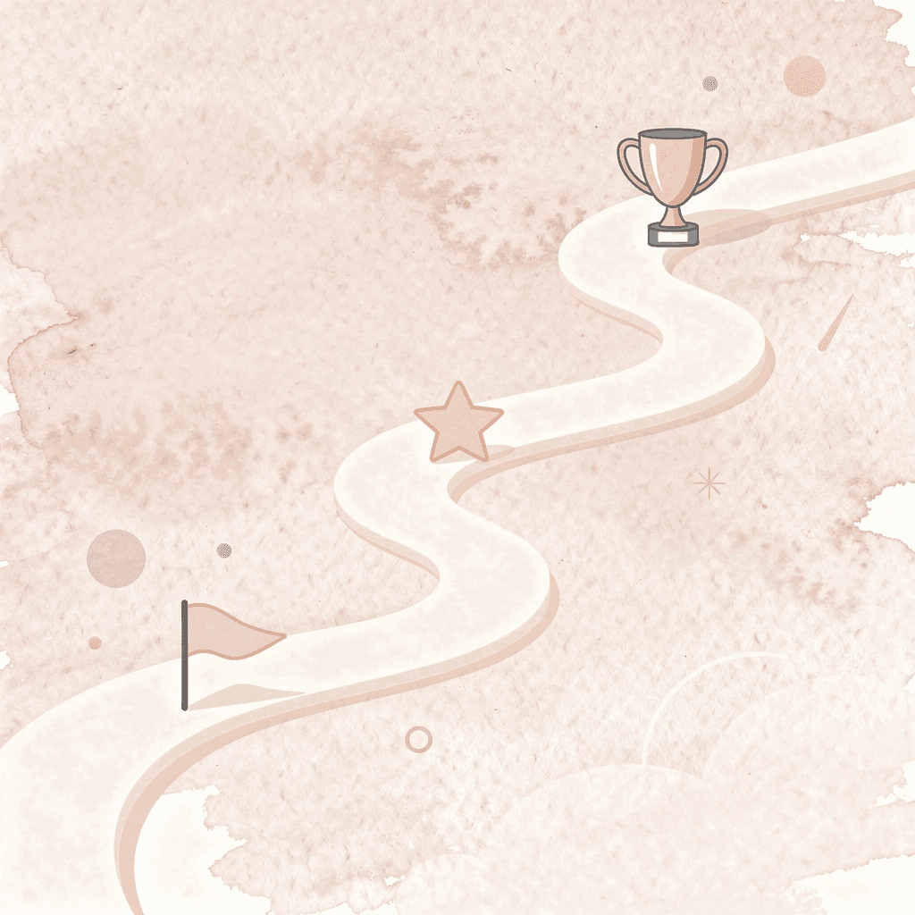 Learning journey showing initial progress, then steep curve