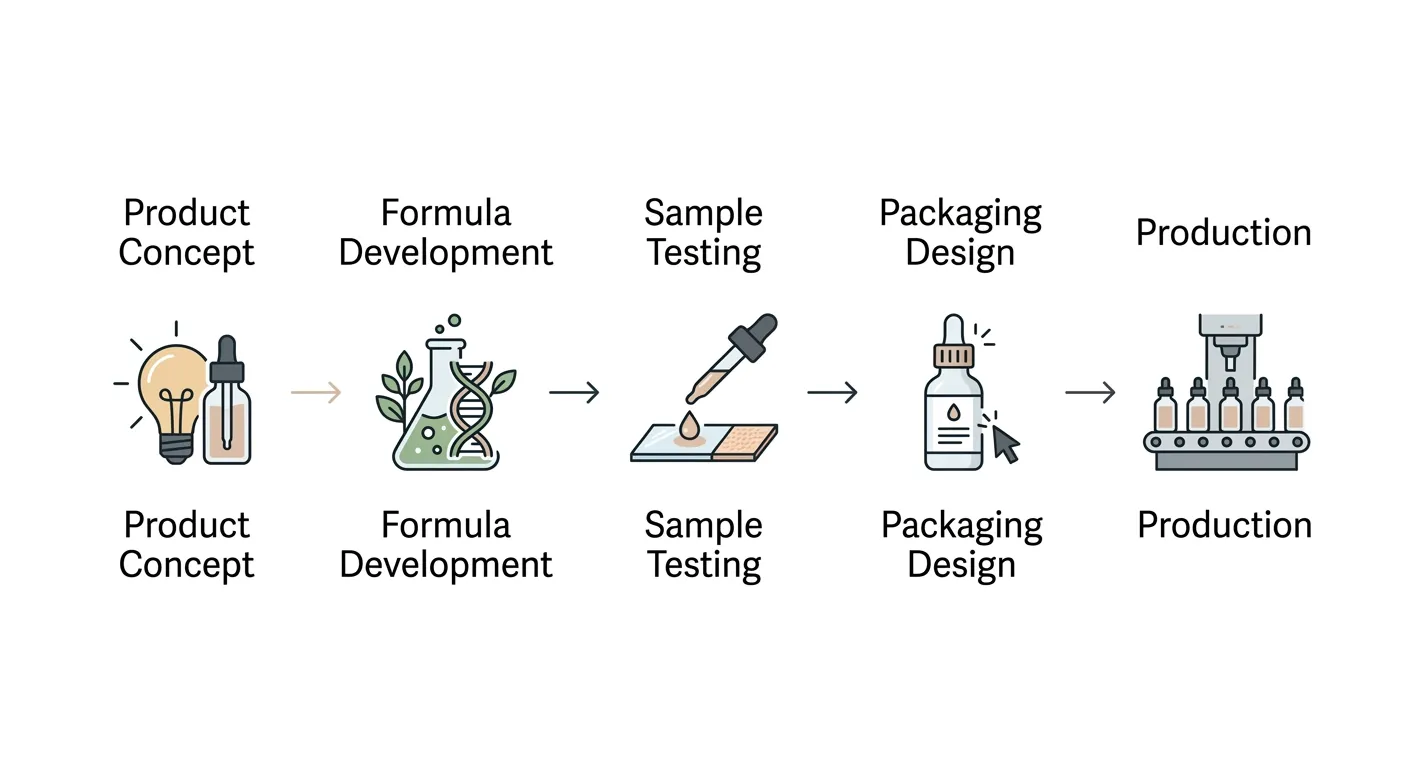 Private label PDRN serum development process from concept to production