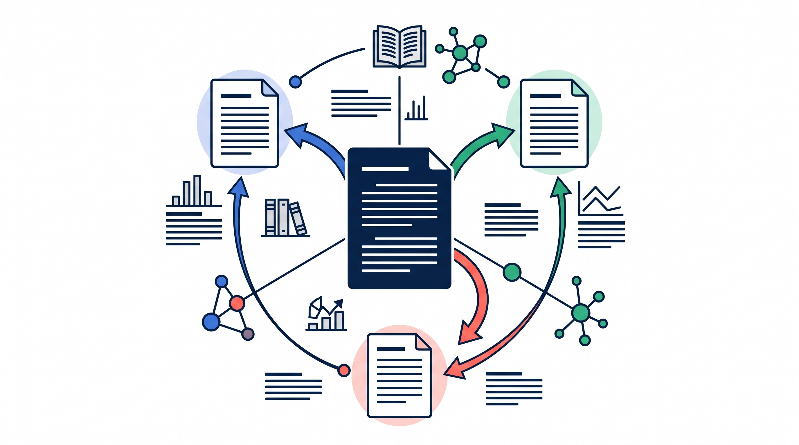 Diagram of supporting, contrasting, and mentioning citation relationships