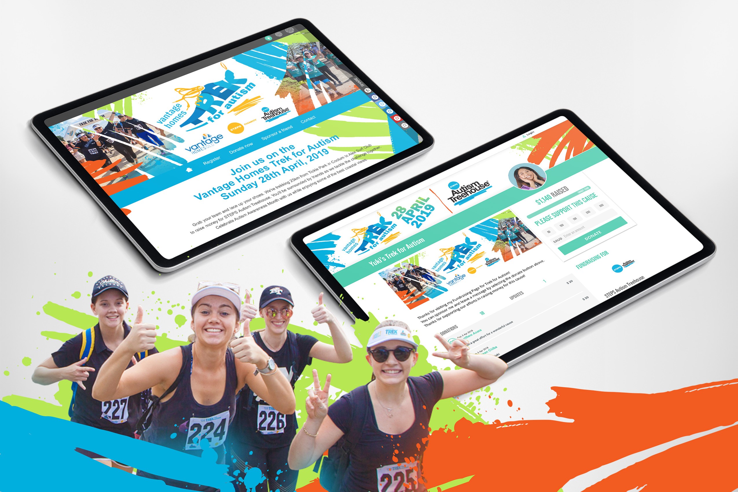 Trek for Autism my cause website development