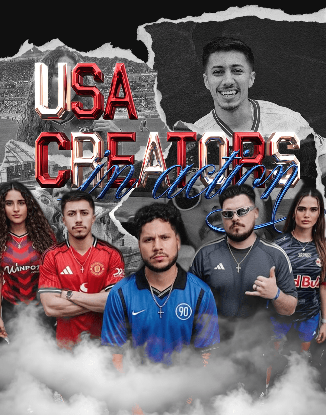 USA creators in action for the global soccer creator agency 