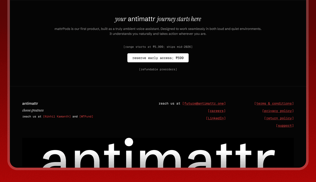 antimattr detail screens