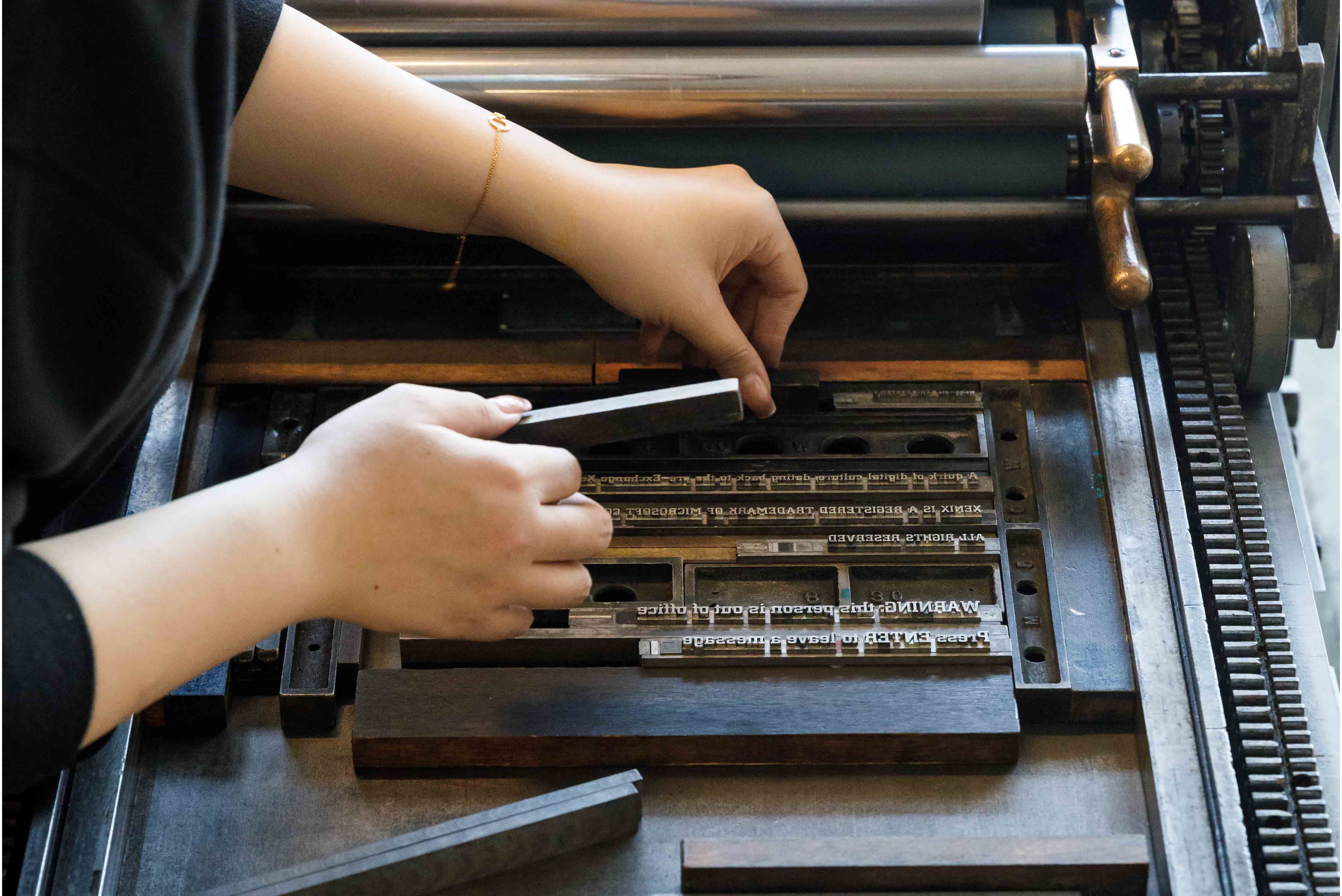 typesetting on press