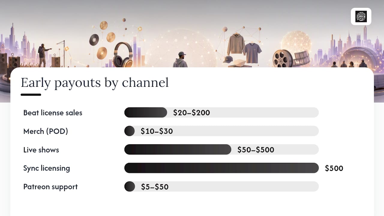Revenue channel categories with effort and payout