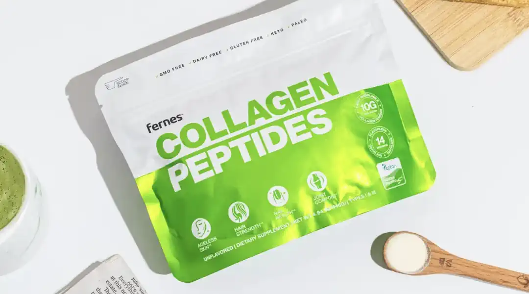 Fernes Collagen peptides and green tea bowl