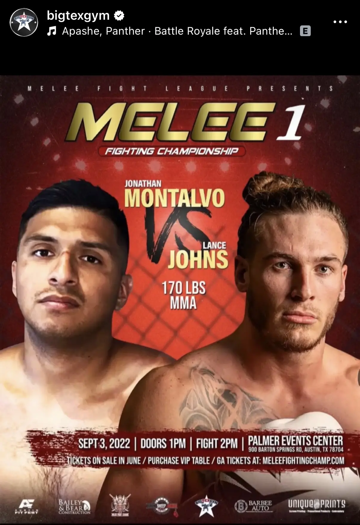 Hosting Melee MMA Fights