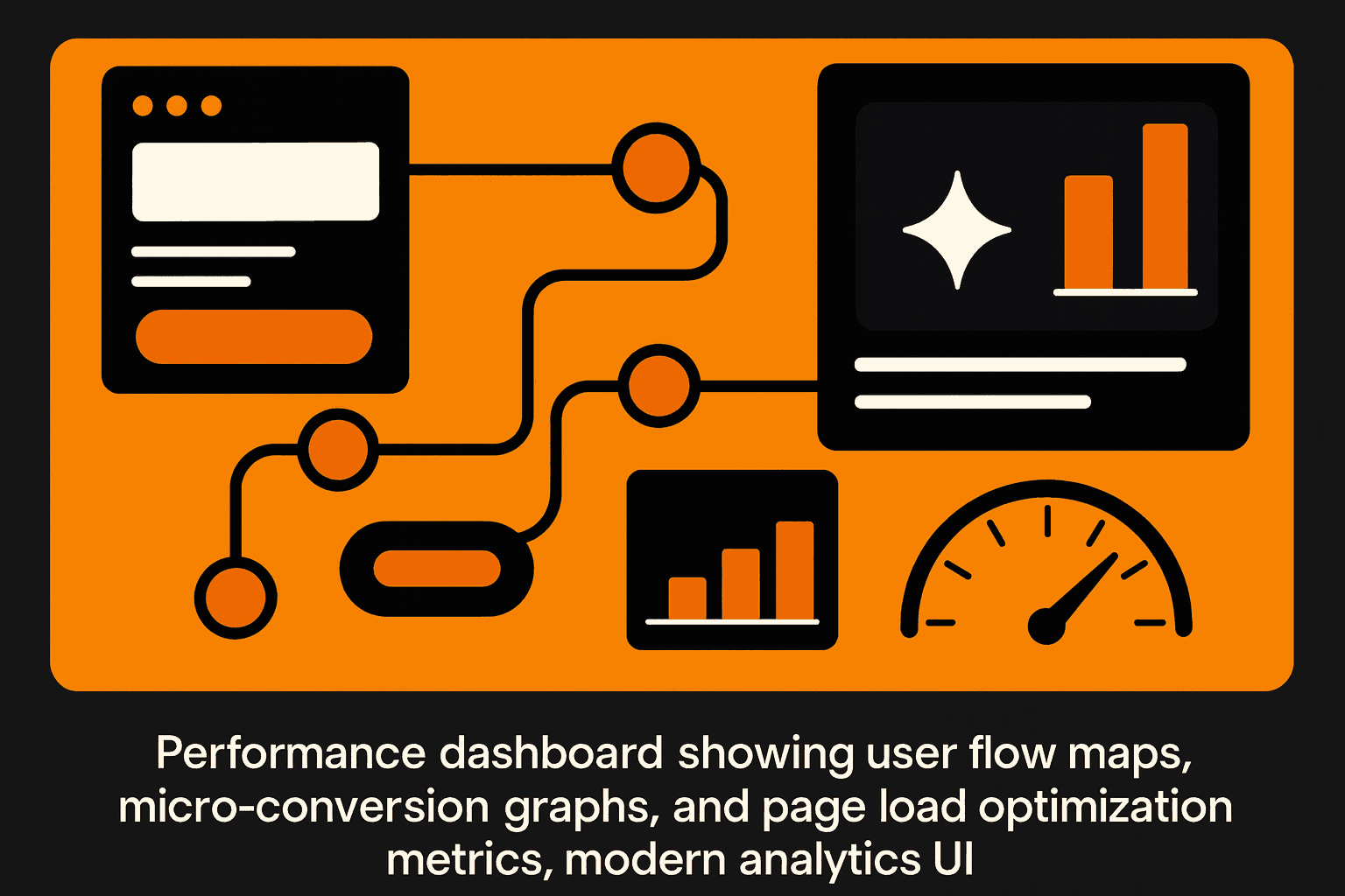 Dashboard showing micro-conversion heatmaps, user flow drop-off points, and page speed optimization metrics.
