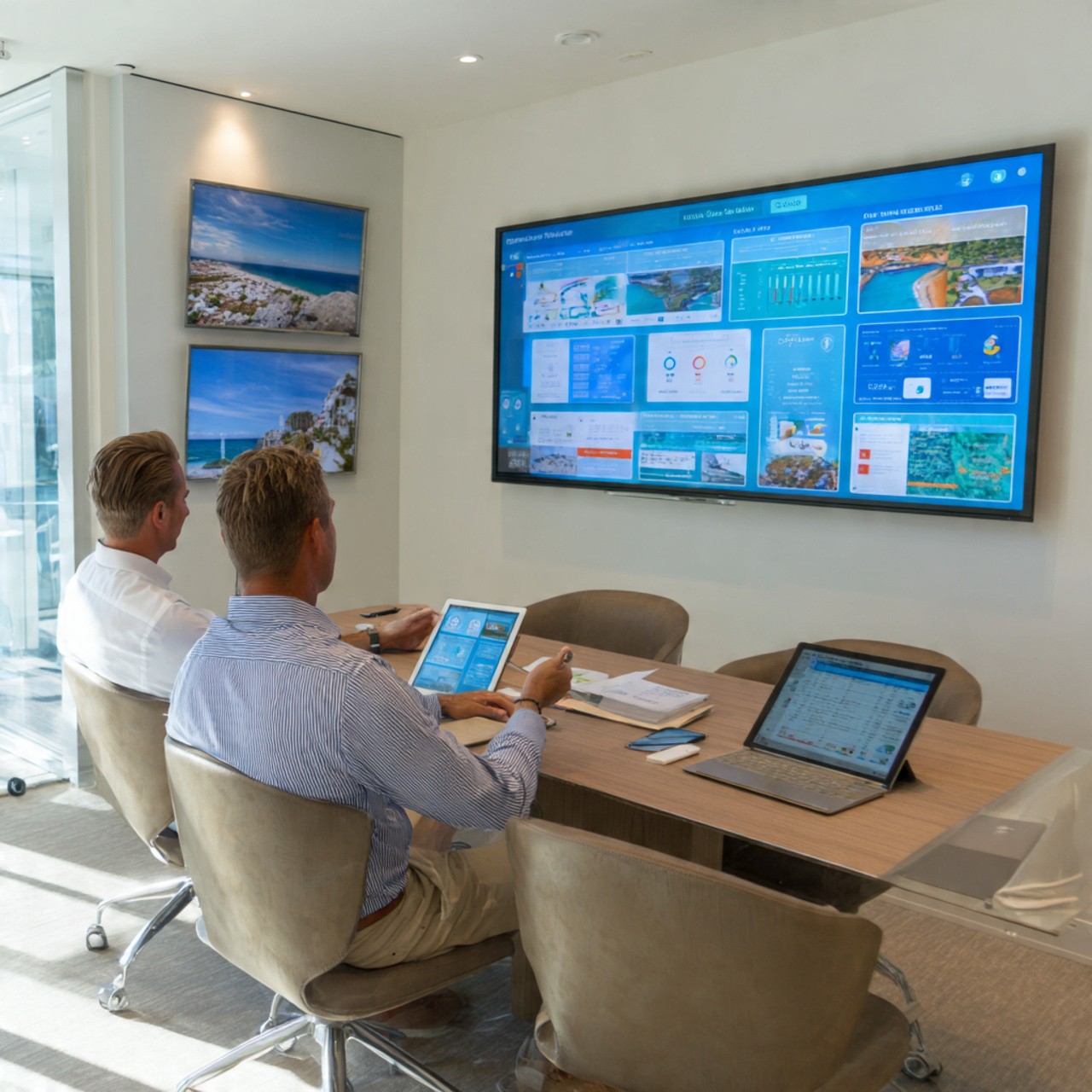 Team viewing various Tyros® dashboards on web portal for incident management, digital flows, analytics, and operational monitoring