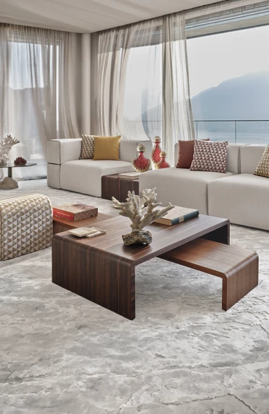 elegant living room in como