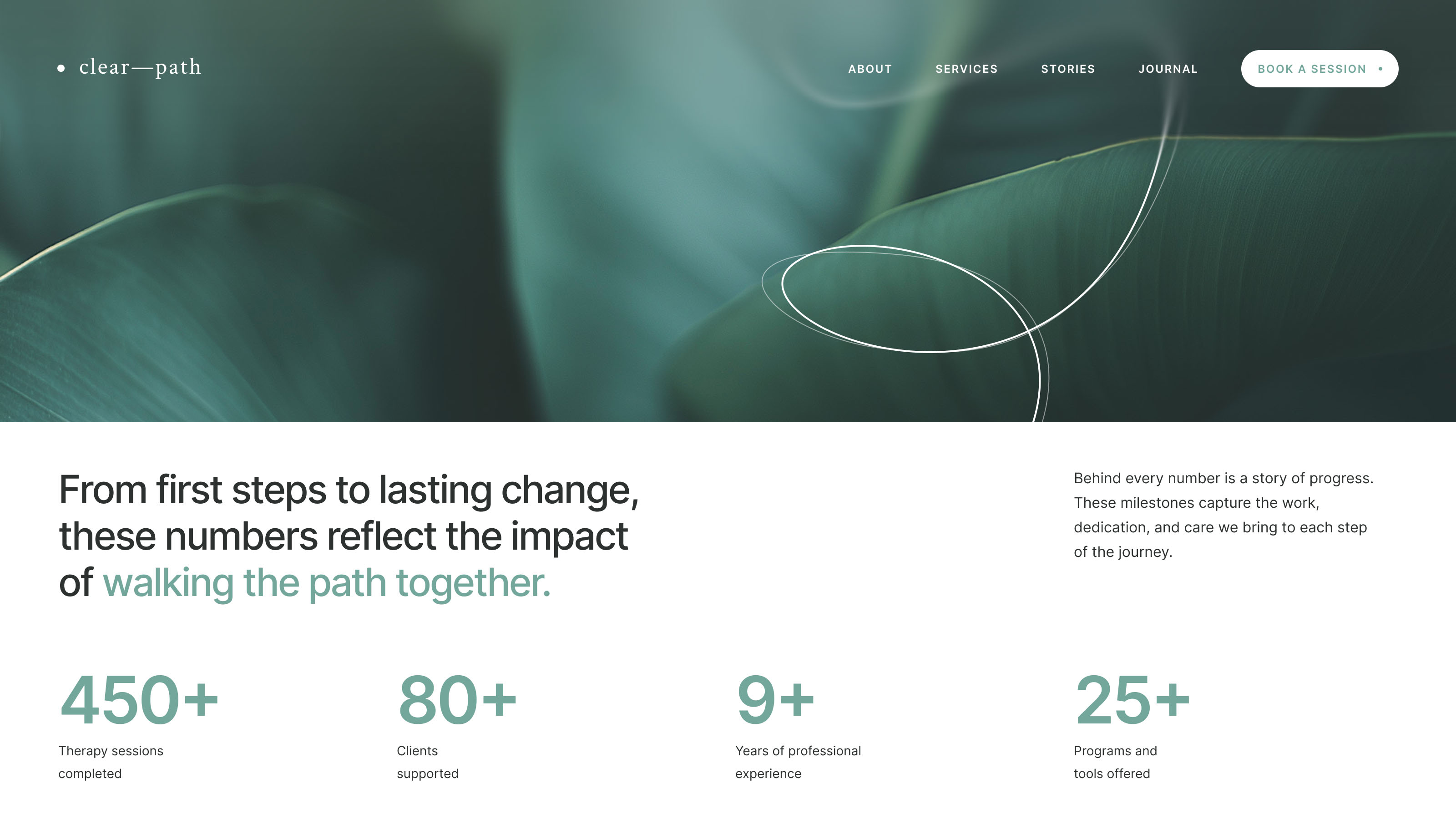 ClearPath website template for personal growth professionals