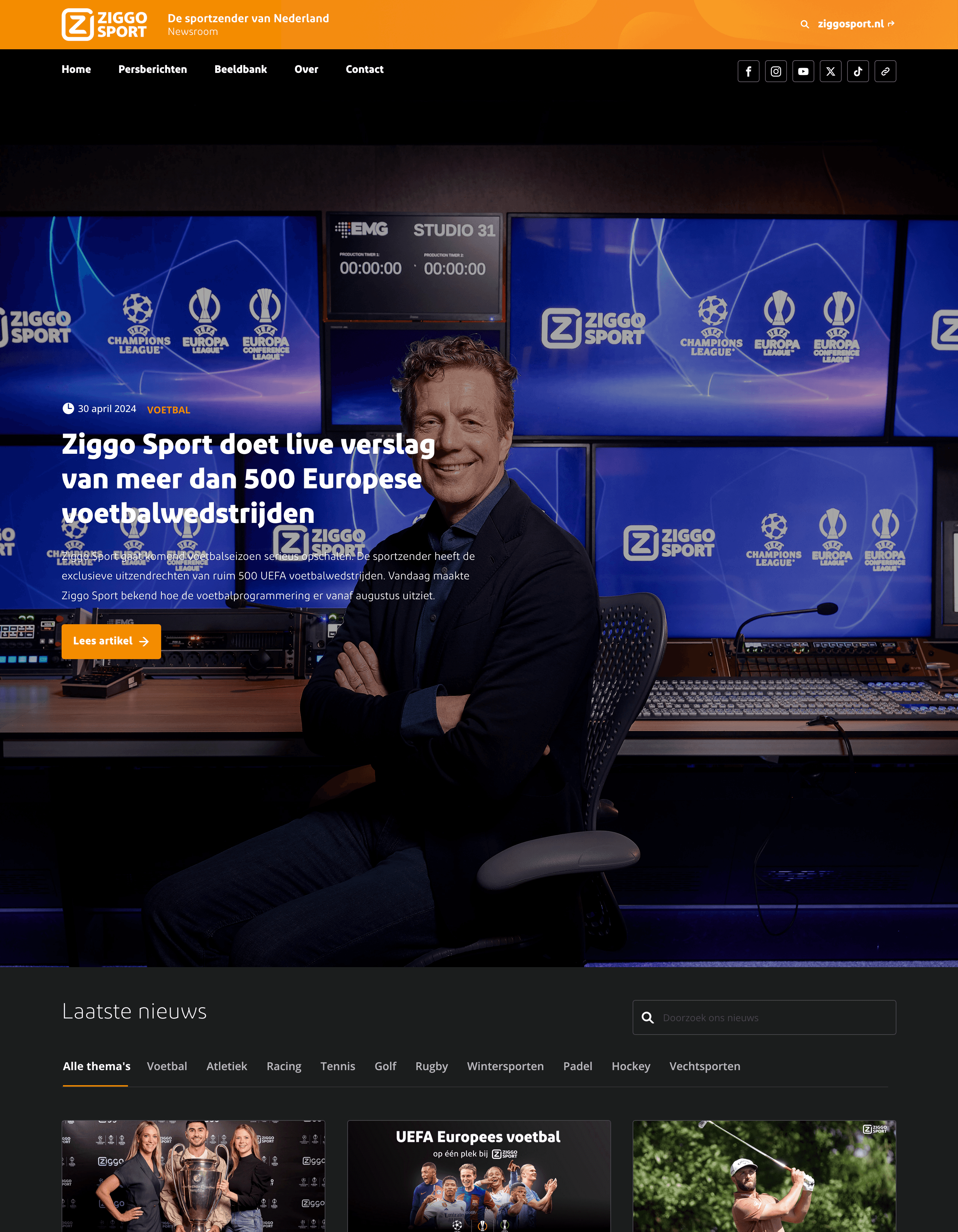ZiggoSports newsroom example