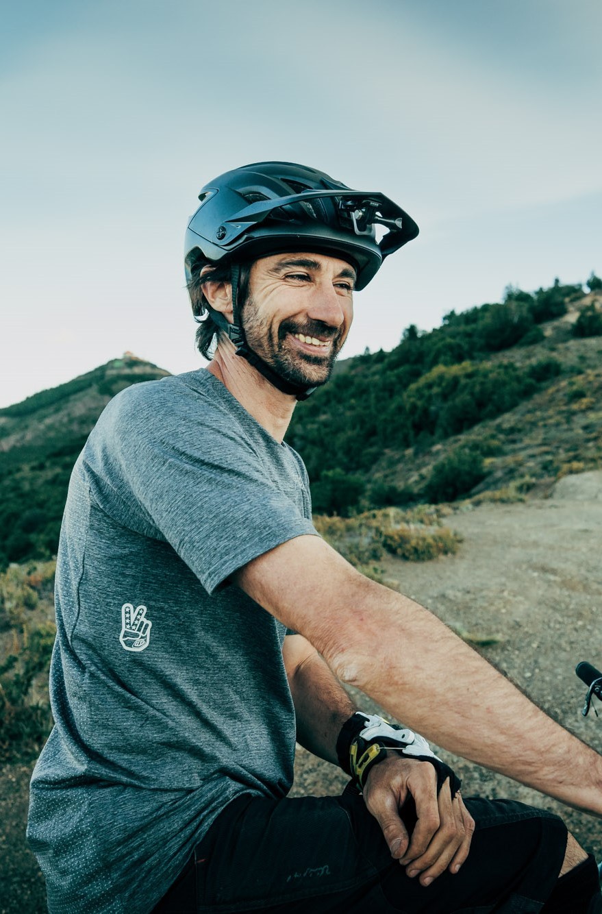 Profile portrait with natural lighting featuring long blonde hair