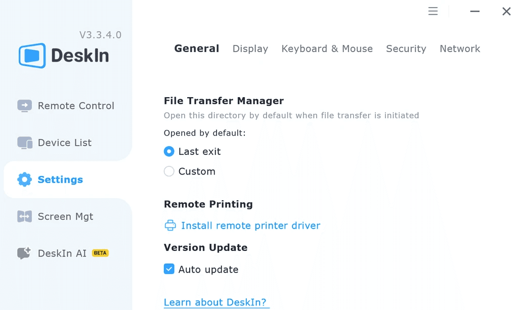 Install DeskIn Printer Driver
