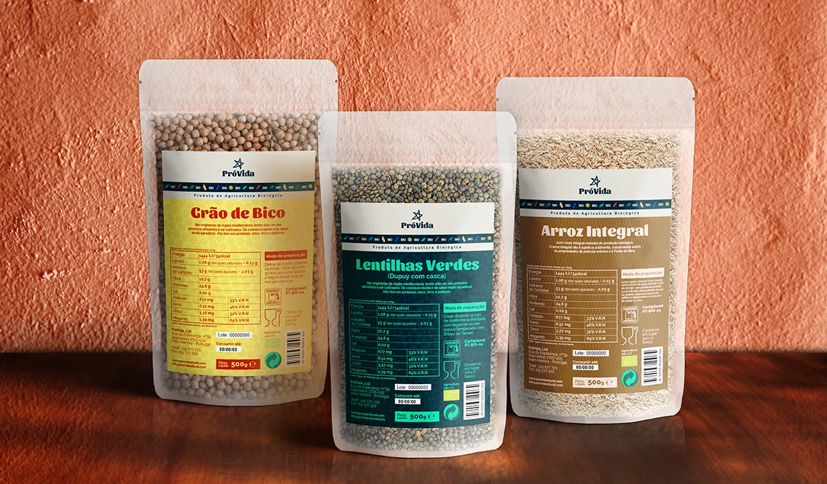 PróVida rebrand grains and beans range packaging