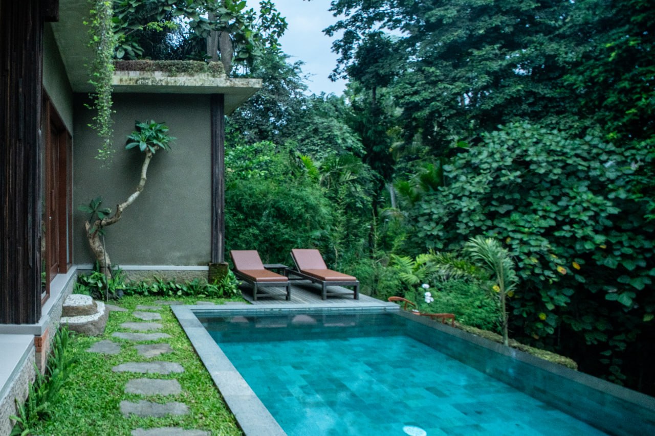 2-bedroom villa with guaranteed jungle and rice field views in North Ubud