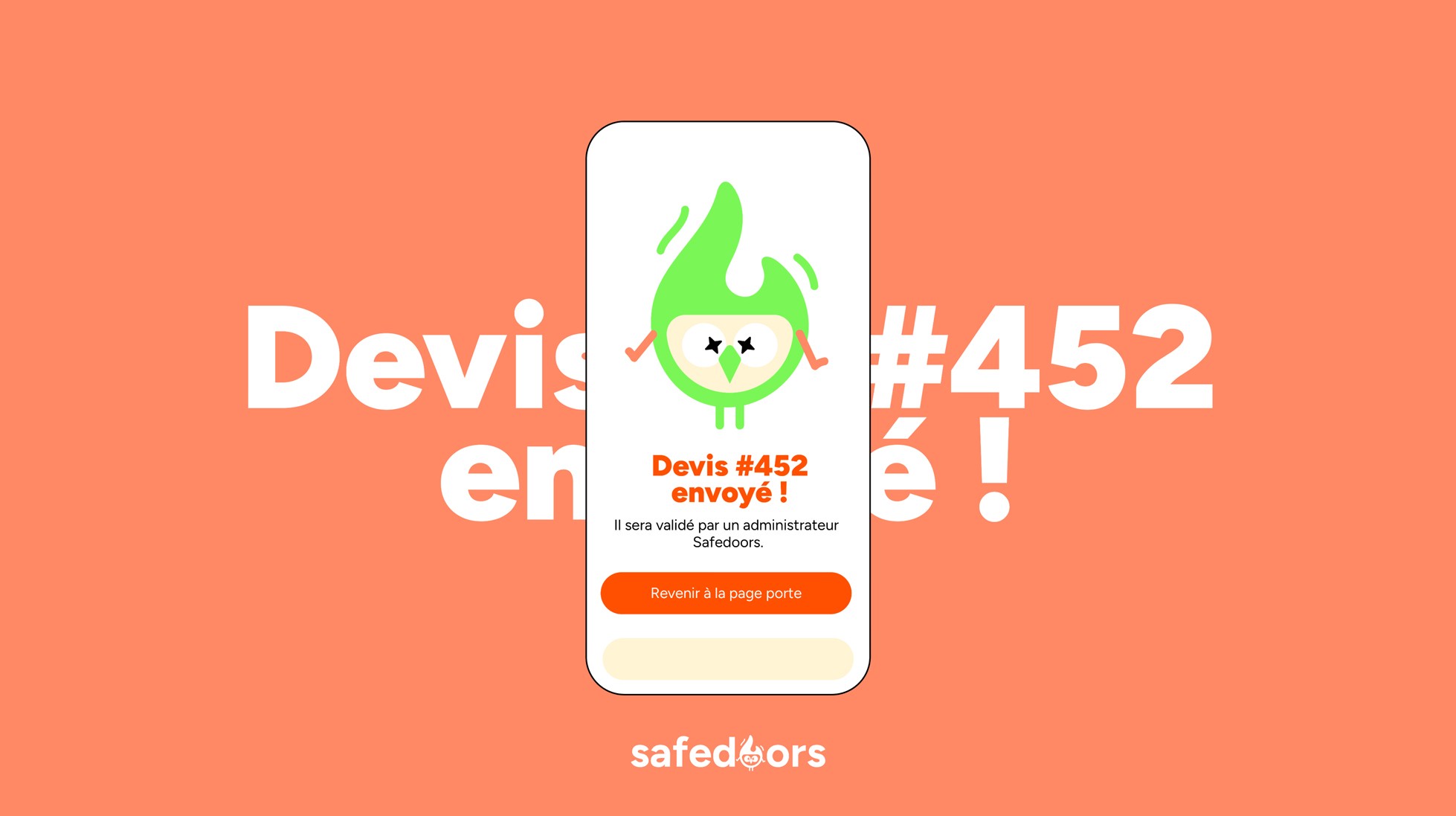 Interface devis envoyé de la plateforme.