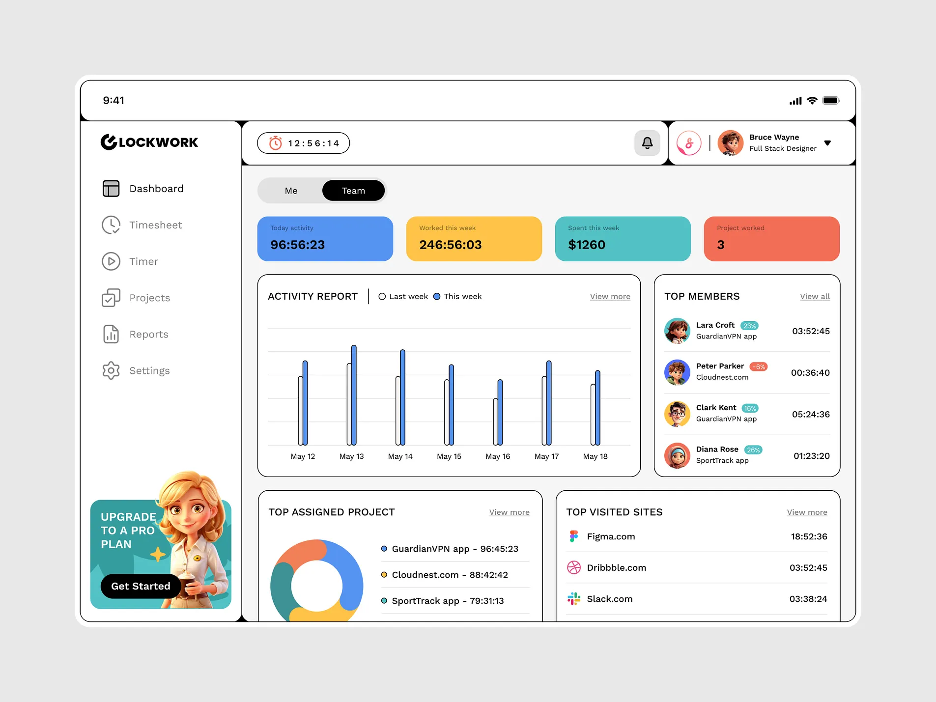 Image of ClockWork Tablet App Design