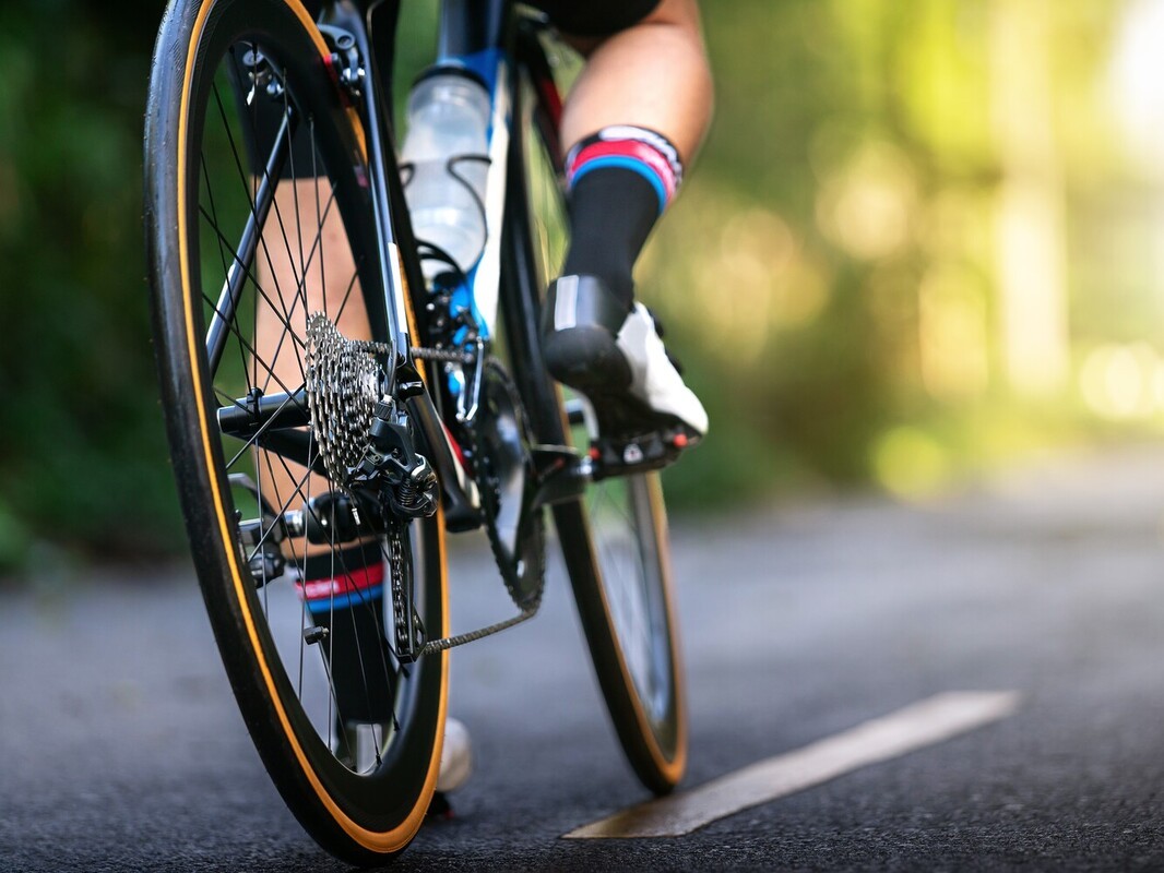 closeup of the type of bike that gives the best benefits of bike riding for weight loss