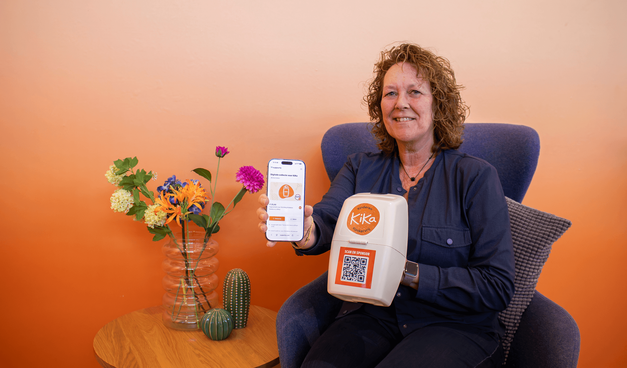 Telefoon met online collecte