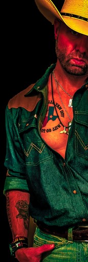 Album cover with a man