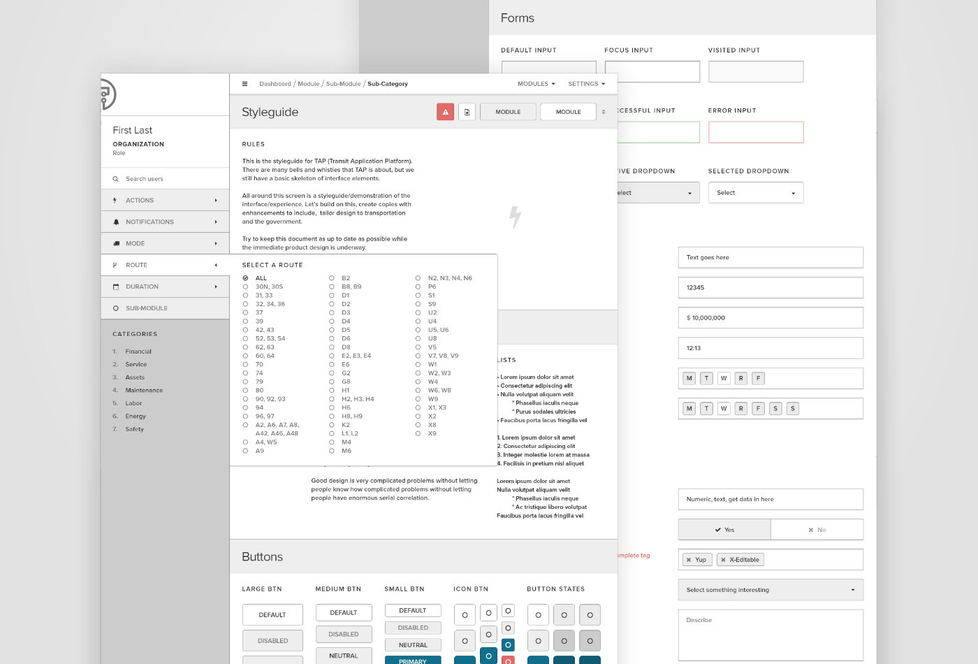 Styleguide and system