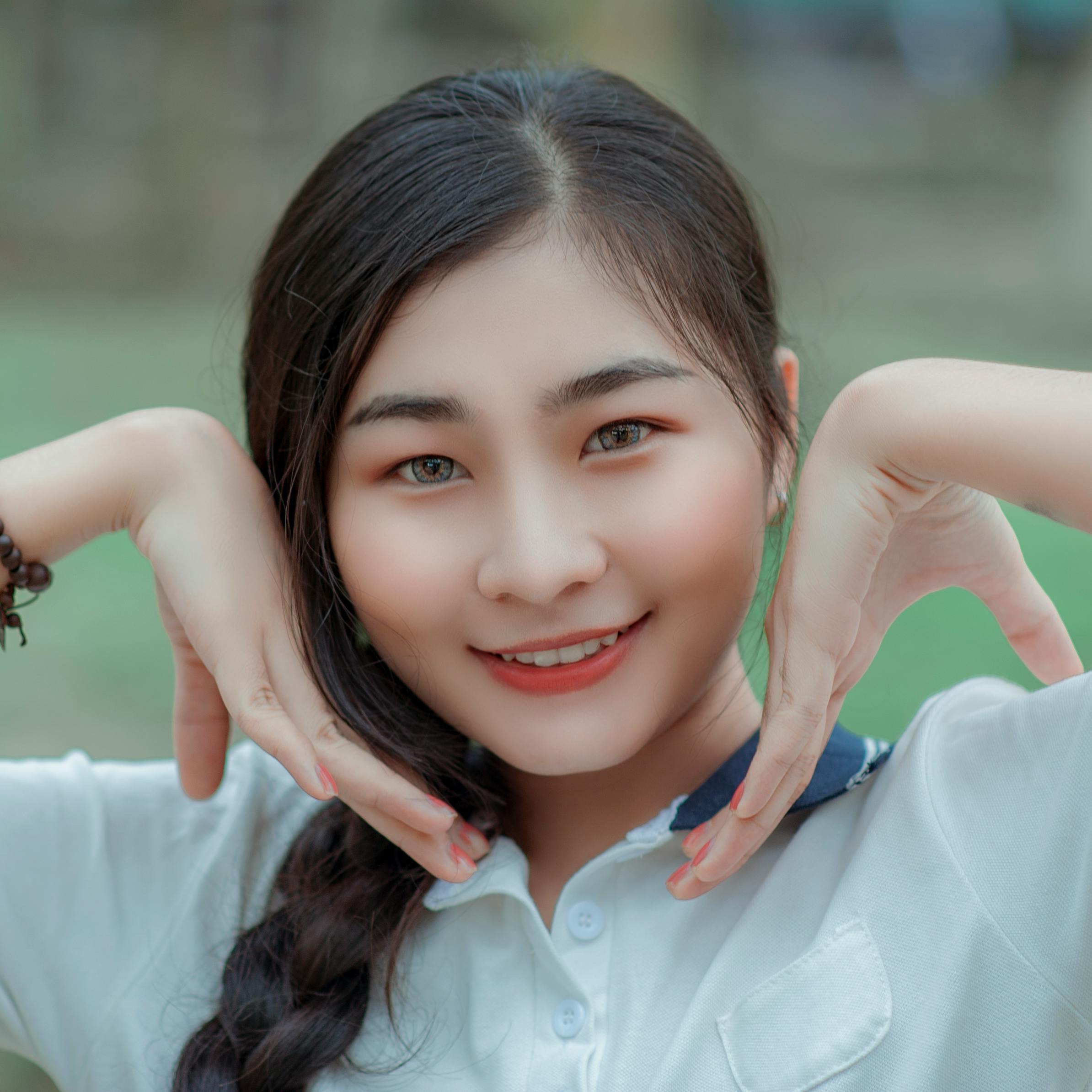 A girl of Asian appearance