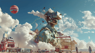 A colorful mosaic tunnel wall is shown.