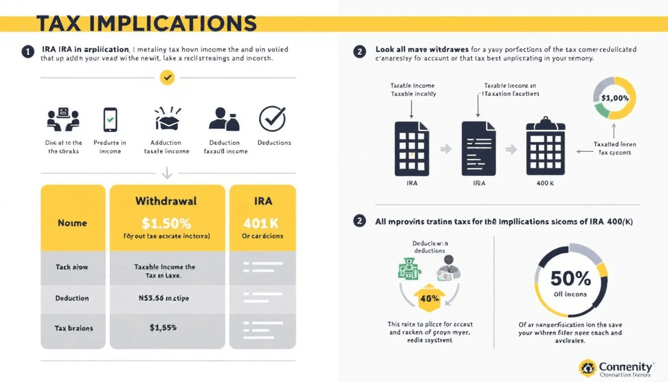 A visual guide to tax implications of IRA and 401(k) withdrawals.