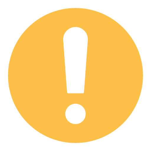 Orange counterfeit alert shop icon