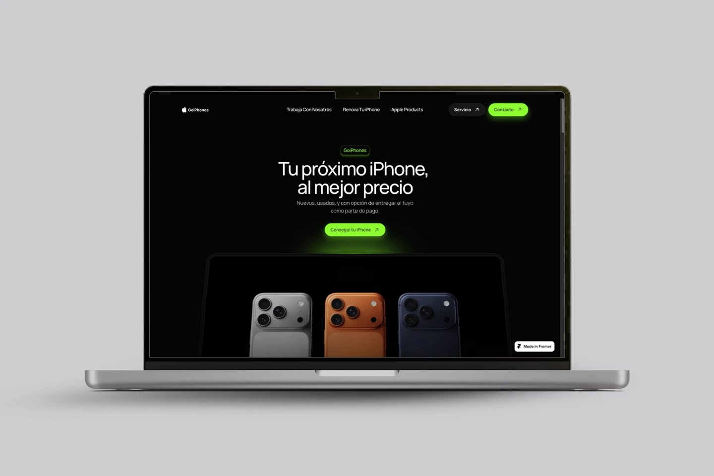 goiphones framer web design and development