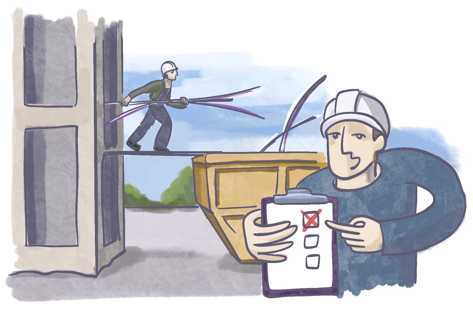 Ilustracja do bloga o przedsiębiorczości w Holandii | autor Maja Żądło | Kreaturka