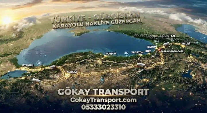Türkiye Gürcistan nakliye haritası - Gökay Transport