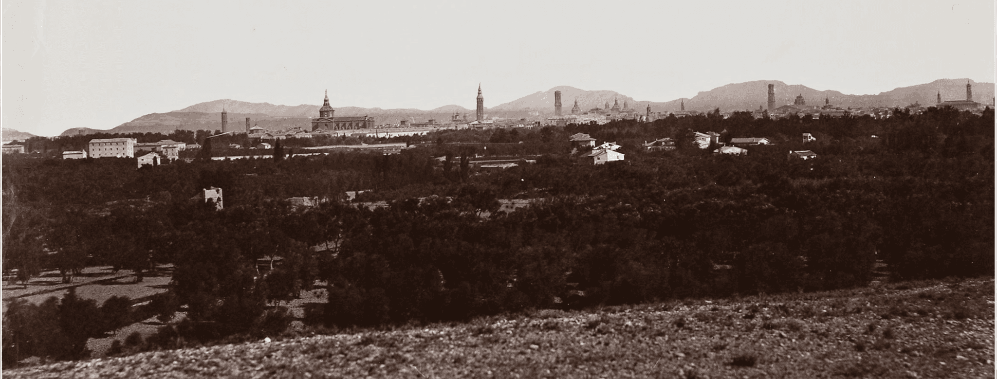 Vista de Zaragoza desde Torrero Charles Cliffor 6 de octubre de 1860