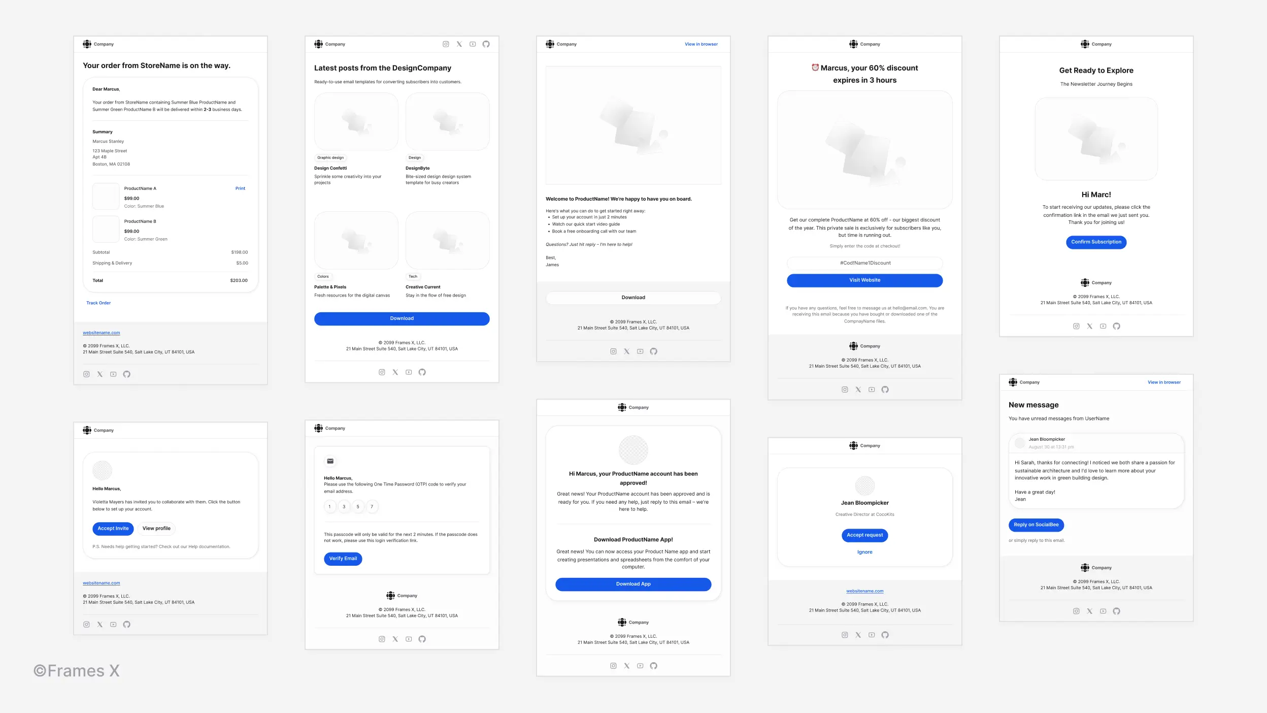 Figma Email Templates