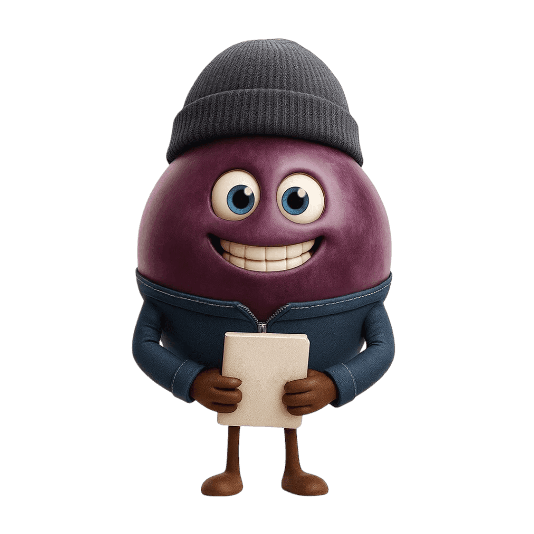 Mencía / Jaen grape berry illustration for wine education.