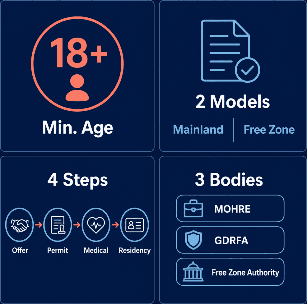 Infographic: Understanding the Requirements and Process for a Dubai Employment Visa