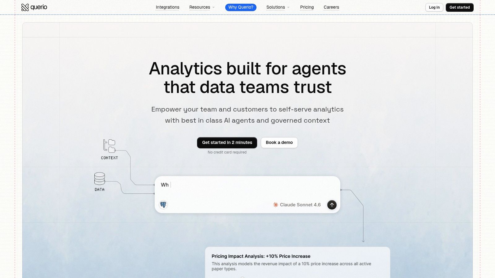 Screenshot from https://www.querio.ai