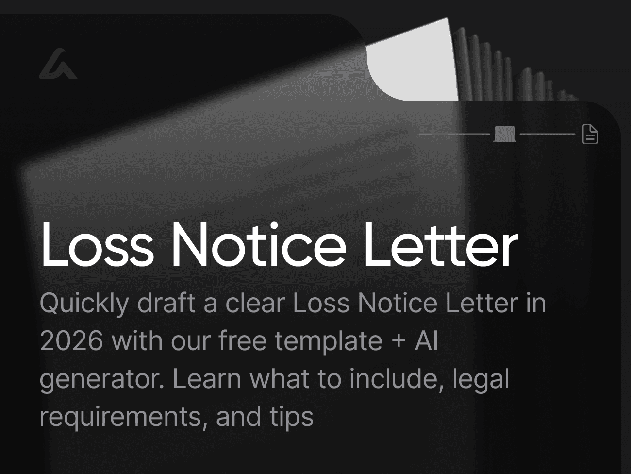 Loss Notice Letter