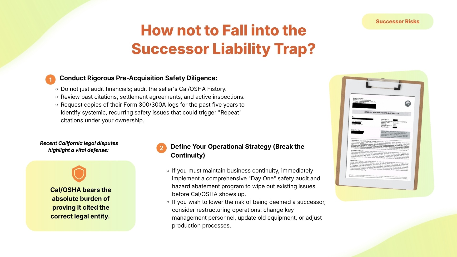 sucessor liability trap playbook 1